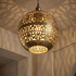 Perforated Brass Moroccan Pendant Light