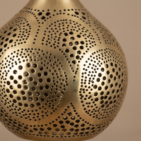 Brass Chandelier – Moroccan Star Openwork
