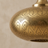 Authentic Handmade Moroccan Lamp – Gold Brass Globe Pendant Light with Intricate Shadow Casting Patterns