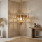 Handmade Moroccan Brass Pendant Lamp - Milky Glass Boho Light (pl-2018)