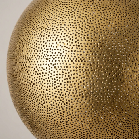 Handmade Moroccan Globe Brass Lamp - Shadow Casting Bedroom Mood Lighting