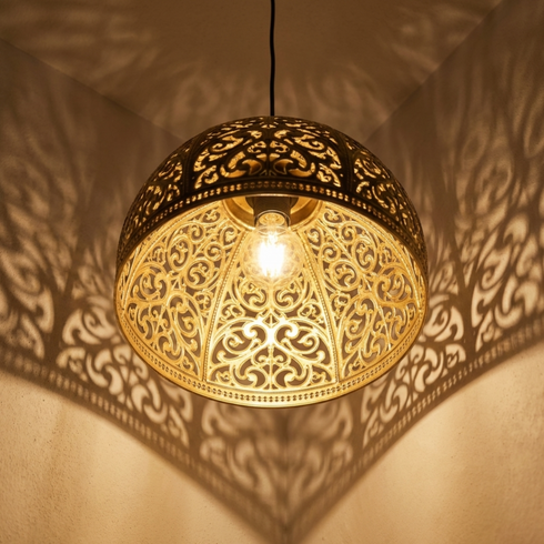 Moroccan Brass Ceiling Light - Moroccan handmade design (pl-2022)