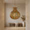 Filigree Brass Moroccan Pendant Light Entryway
