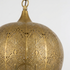 Handmade Moroccan Lamp - Gold Brass Pendant - Boho Kitchen Lighting
