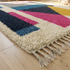 Moroccan Berber Rug – Multicolor Plush Geometric Wool Rug