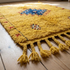 Moroccan Kilim Rug – Yellow Flatweave Diamond Wool Area Rug