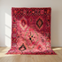 Authentic Handmade Boujaad Rug – Vibrant Pink Wool Moroccan Rug with Tribal Boho Design