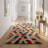 Moroccan Kilim Rug – Multicolor Flatweave Diamond Wool Rug