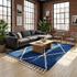 Beni Ourain Rug – Blue Plush Geometric Wool Area Rug