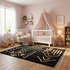 Authentic Moroccan Rug – High Pile Natural Wool Area Rug with Modern Abstract Tribal Geometric Pattern