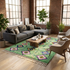 Handmade Azilal Moroccan Rug – Vibrant Shaggy Wool Rug with Sage Green Tribal Diamond Design