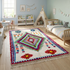Handmade Azilal Rug - Vibrant 100% Wool - Shaggy Boho Area Rug - Colorful Geometric Tribal Motif