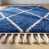 Blue Berber Rug - Moroccan Beni Ourain Wool Rug