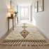 Beni Ourain Rug – Ivory Shaggy Diamond Wool Rug