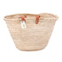Large Straw Basket with Small Leather Handle - Handcrafted Moroccan Storage Solution