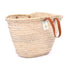 Large Straw Basket with Small Leather Handle - Handcrafted Moroccan Storage Solution