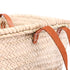 Large Straw Basket with Small Leather Handle - Handcrafted Moroccan Storage Solution