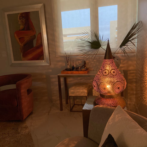 Moroccan Elegance: Handcrafted Brass Lamps & Lanterns (TL 1001)