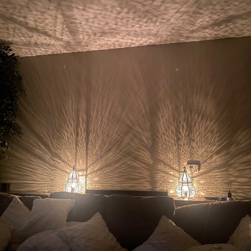 Handcrafted Moroccan Pendant Light & Brass Table Lamps (TL 1002)