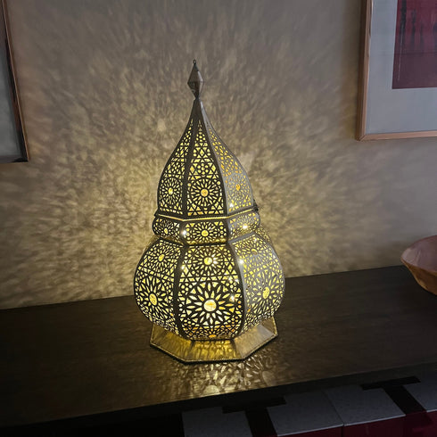 Handcrafted Moroccan Pendant Light & Brass Table Lamps (TL 1002)
