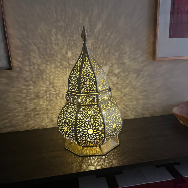 Handcrafted Moroccan Pendant Light & Brass Table Lamps (TL 1002)