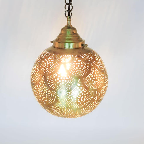 Moroccan Brass Chandelier Hanging Light | Moroccan Lamp & Ceiling Lamp (PL 1046)