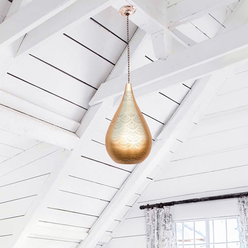 Moroccan Brass Chandelier Lighting - Handmade Bronze Pendant Light (PL 1033)