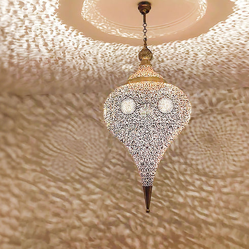 Mystic Oasis: Handcrafted Moroccan Brass Chandelier (PL 1023)