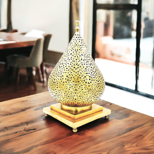 Handcrafted Moroccan Brass Lamp - Floor, Pendant & Bedside Lighting (1017)