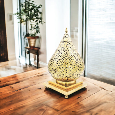 Handcrafted Moroccan Brass Lamp - Floor, Pendant & Bedside Lighting (1017)