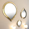 Elegant Brass Raindrop Wall Mirror: Unique Teardrop Design (MR 1012)