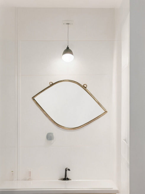 Moroccan Brass Eye Mirror | Unique Wall Decor & Housewarming Gift (1007)