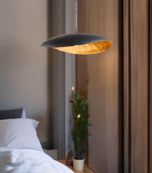 Elegant Moroccan Black And Gold Pendant Light - Handcrafted Lampshade Ceiling Lamp (PL 1039)