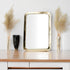 Gold Framed Rectangle Mirror - Elegant Wall Décor for Living Spaces (MR 1009)