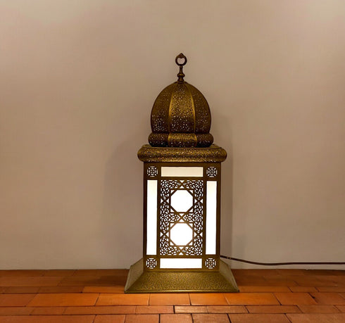 Handmade Moroccan Brass Floor Lamp - Custom Standing & Table Light (TL 1011)