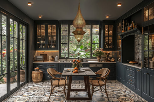 Handcrafted Moroccan Brass Pendant Light - Boho Decor Statement Piece (1030)