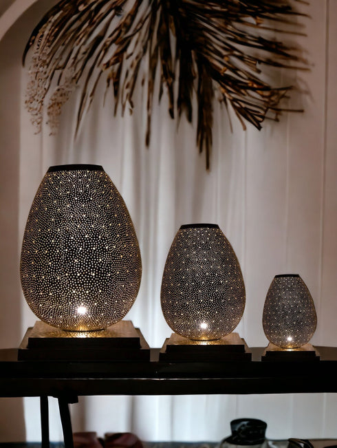 Handcrafted Brass Moroccan Table Lamp - Modern Elegance & Boho Charm (TL 1016)