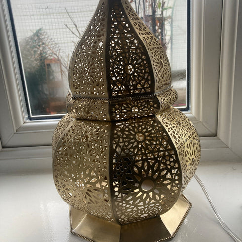 Handcrafted Moroccan Pendant Light & Brass Table Lamps (TL 1002)