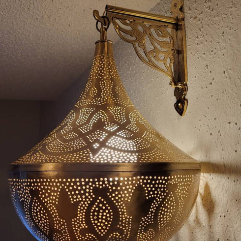 Exquisite Moroccan Brass Chandelier: Illuminate Your Space with Elegance (PL 1053)