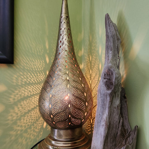 Exquisite Moroccan Lampshade, Handcrafted Moroccan Brass Table Lamp (TL 1003)