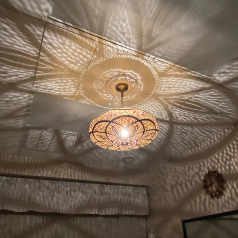 Moroccan Brass Chandelier: Handcrafted Elegance for Your Space (PL 1051)