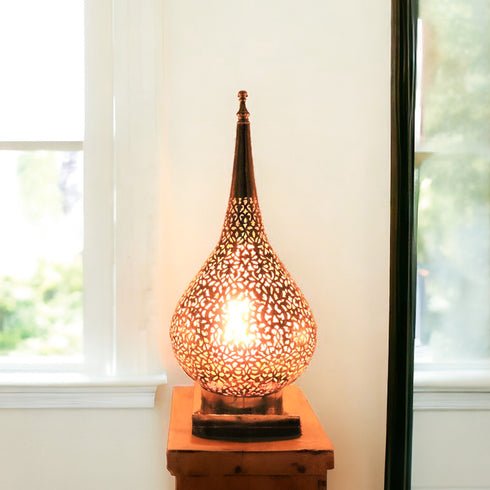 Elegant Moroccan Brass Floor Lamp | Handcrafted Morocco Lamp Fixture (TL 1004)