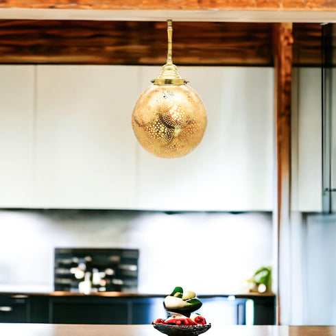 Moroccan Brass Chandelier Hanging Light | Moroccan Lamp & Ceiling Lamp (PL 1046)