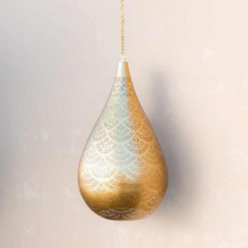 Moroccan Brass Chandelier Lighting - Handmade Bronze Pendant Light (PL 1033)