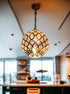 Moroccan Brilliance: Brass Ball Pendant Light Chandelier (PL 1021)