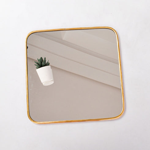 Elegant Brass Square Mirror - Minimalist & Modern Circular Wall Mirror (MR 1001)