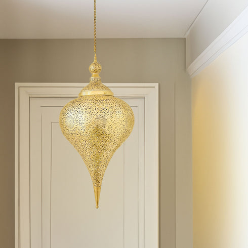 Mystic Oasis: Handcrafted Moroccan Brass Chandelier (PL 1023)