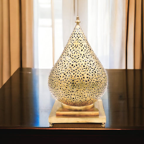 Handcrafted Moroccan Brass Lamp - Floor, Pendant & Bedside Lighting (1017)