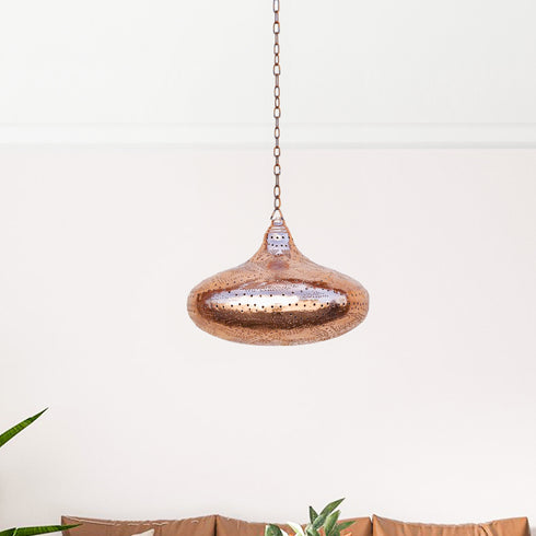 Handmade Moroccan Brass Pendant Light - Elegant Ceiling Lighting (PL 1040)