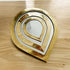 Elegant Brass Raindrop Wall Mirror: Unique Teardrop Design (MR 1012)